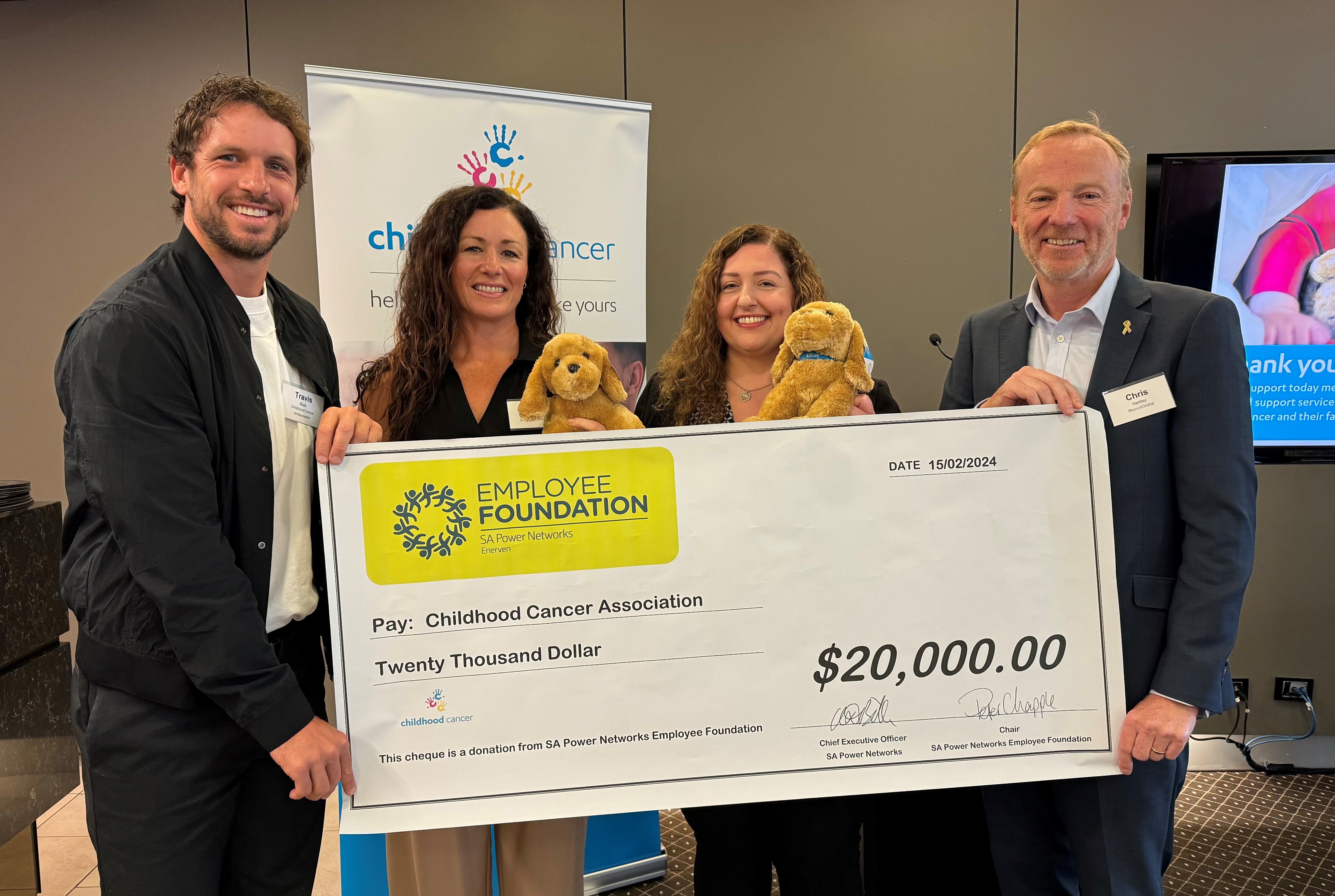 Employee Foundation - Childhood Cancer Association cheque presentation